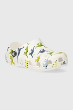 Dětské pantofle Crocs CLASSIC CHARACTER PRINT CLOG zelená barva