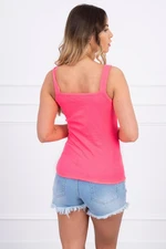 Blouse with fastened shoulder straps pink neon