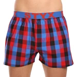 Blue and red men's plaid boxer shorts Styx