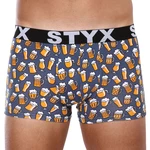 Grey Men's Patterned Boxer Shorts Styx Beer