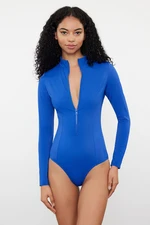 Trendyol Saks Zippered Long Sleeve Regular Surf Swimsuit