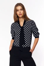 Női felső NIfe Nife_Blouse_B140_Black/Peas