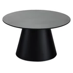 Czarno-ciemnoszary stolik z blatem w dekorze marmuru ø 80 cm Tango – Furnhouse