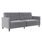 Jasnoszara aksamitna sofa 203 cm Hartford – Støraa