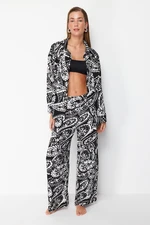 Trendyol Ethnic Patterned Woven Shirt Trousers Set