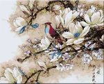 Zuty Painting by Numbers Bird In The Branches Pintura por números