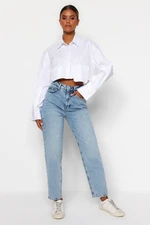 Trendyol Light Blue High Waist Mom Jeans