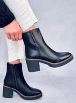 Stiefel mit Gummiabsatz Schwarz