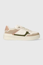 Kožené sneakers boty Tommy Hilfiger ESSENTIAL BASKET SNEAKER béžová barva, FW0FW07563