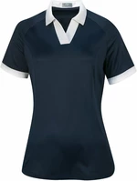 Callaway Womens Short Sleeve V-Placket Colourblock Polo Peacoat XL Polo-Shirt