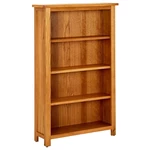 4-Tier Bookcase 27.5"x8.6"x43.3" Solid Oak Wood