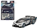 Bugatti Vision Gran Turismo Silver Metallic and Carbon Limited Edition to 9600 pieces Worldwide 1/64 Diecast Model Car by True Scale Miniatures