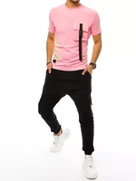 Men's tracksuit pink and black Dstreet