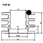 Chladič Fischer Elektronik SK 76 50 SA, 50 x 32 x 20 mm, 4,2 kW