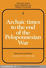 Archaic Times to the End of the Peloponnesian War