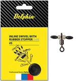 Delphin obratlík inline swivel with rubber stopper 10 ks