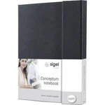 Sigel CONCEPTUM® CO161 poznámková kniha čtverečkovaný černá Počet listů: 97 DIN A5