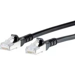 Síťový kabel RJ45 Metz Connect 1308453000-E, CAT 6A, S/FTP, 3.00 m, černá
