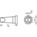 Pájecí hrot Weller LT-B, dlátový, rovný, 2,4 mm