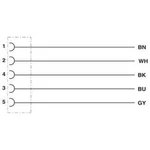 Vestavný zástrčkový konektor pro senzory - aktory Phoenix Contact SACC-DSI-M12FS-5CON-PG9/0,5 VA 1554717 0.50 m, 1 ks