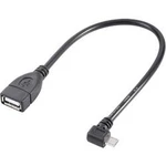 USB kabel Renkforce 1x microUSB 2.0 zástrčka ⇔ 1x USB 2.0 zásuvka 0.10 m, s OTG