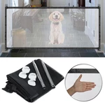 Portable Pets Enclosure Mesh Safety Folding Gate Guard Fences Kit Pet Door For Dog Cat