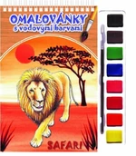 Safari - Omalovánky s vodovými barvami