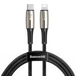 Kábel Baseus USB-C/Lightning, PD 18W, 1,3m (CATLRD-01) čierny Kvalitní opletený datový a nabíjecí kabel s koncovkami ze slitiny zinku a konektory USB-