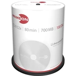 Primeon 2761103 CD-R 80 700 MB 100 ks vreteno strieborný matný povrch