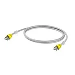 Síťový kabel Weidmüller RJ45 (křížený), CAT 6A, S/FTP, 1.00 m, šedá, samozhášecí, s ochranou, UL certifikace