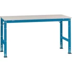 Manuflex AU6039.5007 Pracovní Přístavný stůl Univerzální standardní s PVC dekorační deska, Šxhxv = 1250 x 800 x 760-870 mm
