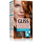 Schwarzkopf Gliss Color permanentní barva na vlasy odstín 7-7 Měděný tmavě plavý 1 ks