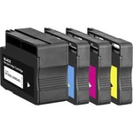 Inkoustová kazeta sada náplní do tiskárny Basetech BTH174 1725,4005-126, kompatibilní, černá, azurová, purppurová, žlutá