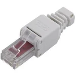 RJ45 konektor TRU COMPONENTS - zástrčka, rovná RJ45 šedá, 1 ks