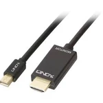 DisplayPort / HDMI kabel LINDY [1x mini DisplayPort zástrčka - 1x HDMI zástrčka] černá 2.00 m