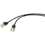 Síťový kabel RJ45 Renkforce RF-3521382, CAT 8.1 , F/FTP, 25.00 cm, černá