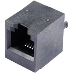 RJ45 konektor BEL Stewart Connectors SS65600-002F - zásuvka, vestavná vertikální RJ11 počet pólů: 6P4C, černá, 1 ks