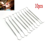 10pcs Stainless Steel Dental Tool Dentist Teeth Clean Hygiene Explorer Probe hook Pick dentists instruments teeth cleaning tool