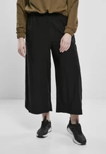 Women's wide viscose culotte black