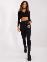 Black women's sweatpants with pockets