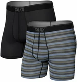 SAXX Quest 2-Pack Boxer Brief Sunrise Stripe/Black II XL Fitness spodní prádlo