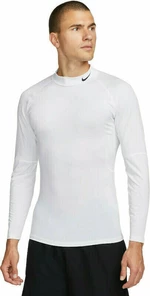 Nike Dri-Fit Fitness Mock-Neck Long-Sleeve Mens Top White/Black S