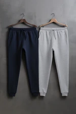 Trendyol Navy Blue Regular/Normal Cut Elastic Leg 2-Pack Sweatpants