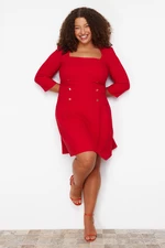 Trendyol Curve Red Woven Dress