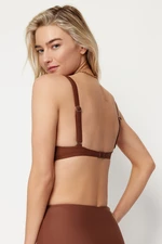 Trendyol Brown Balconette Bikini Top