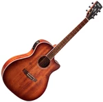 Cort GA-MEDX-OP-M Brown Sunburst Guitare Jumbo acoustique-électrique