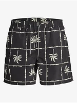 Black Men's Patterned Swimsuit Jack & Jones Fiji - Men's