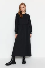 Trendyol Black Oversized Waist Cutout Knitted Dress