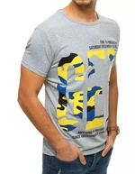 Light gray men's T-shirt RX4412 with print