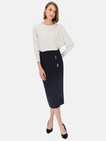 Potis & Verso Woman's Skirt Zaira Navy Blue